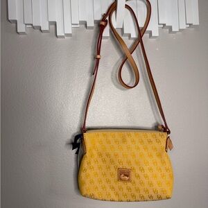 Dooney & Bourke Yellow and Tan Crossbody Bag